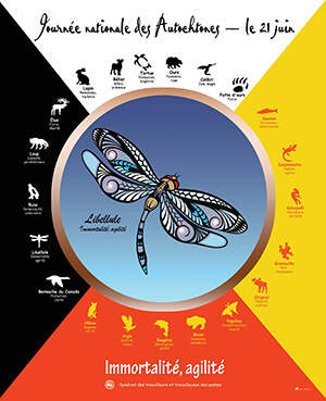 Affiche de la Journée nationale des Autochtones de 2017 : la libellule