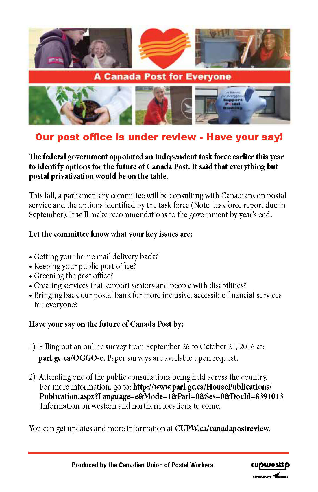 Our post office is under review - Have your say!