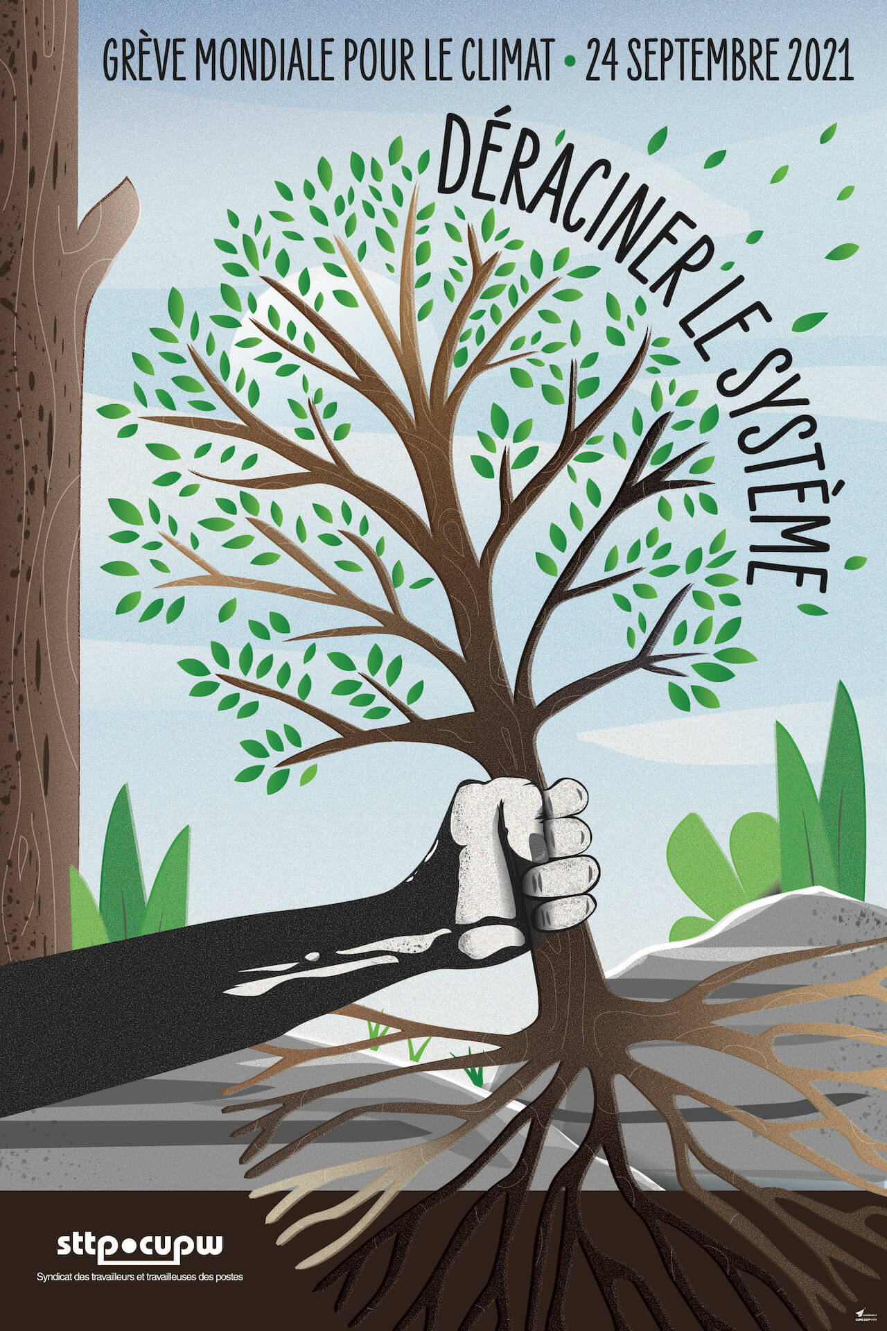 Affiche : Grève mondiale pour le climat, le 24 septembre 2021