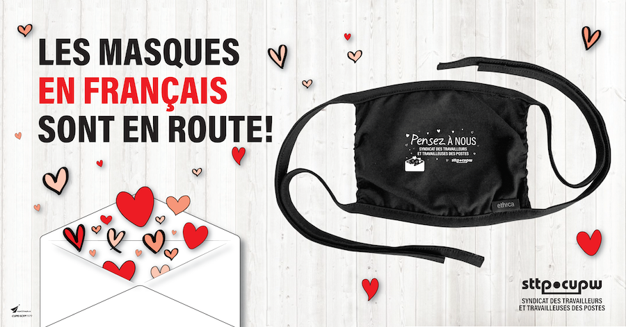 Les masques en français sont en route! Les masques en français sont en route!