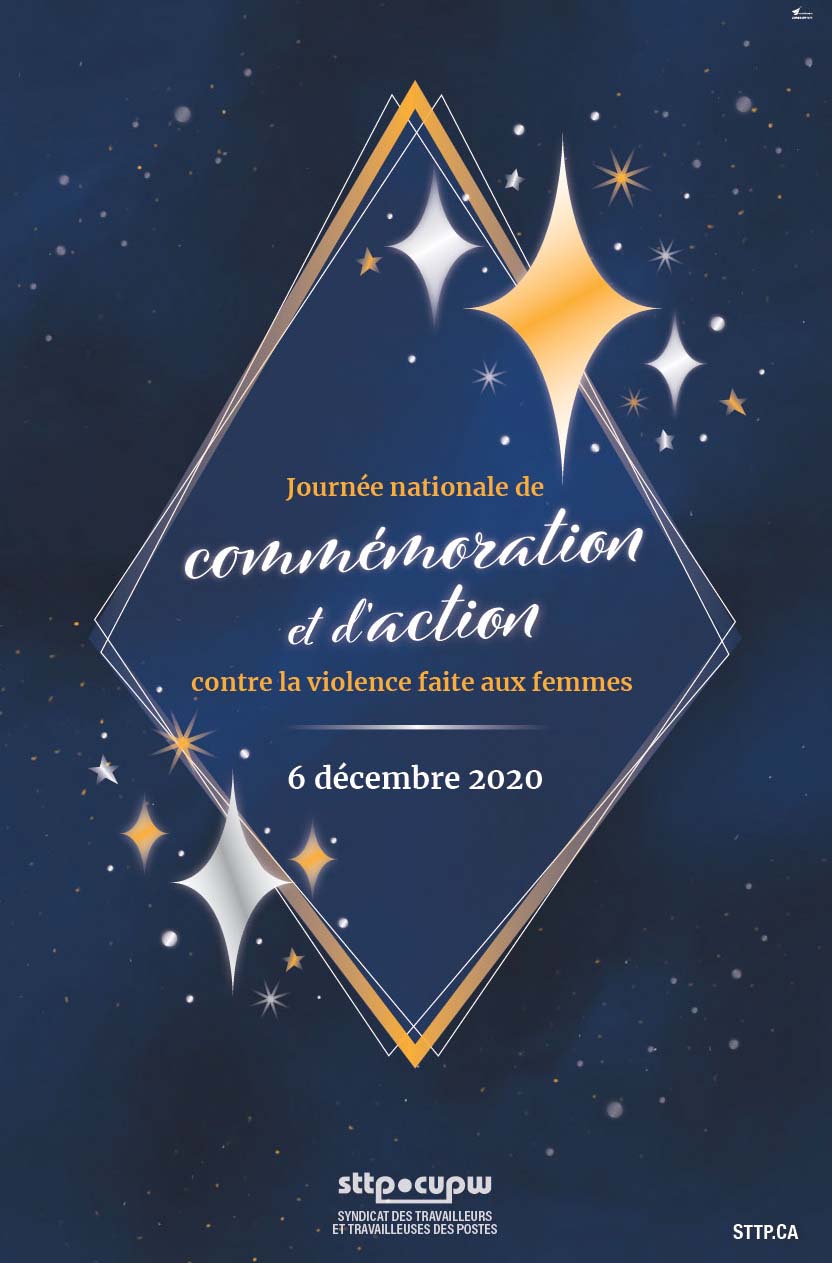 Affiche : Journée nationale de commémoration et d’action contre la violence faite aux femmes (2020) Affiche : Journée nationale de commémoration et d’action contre la violence faite aux femmes (2020)