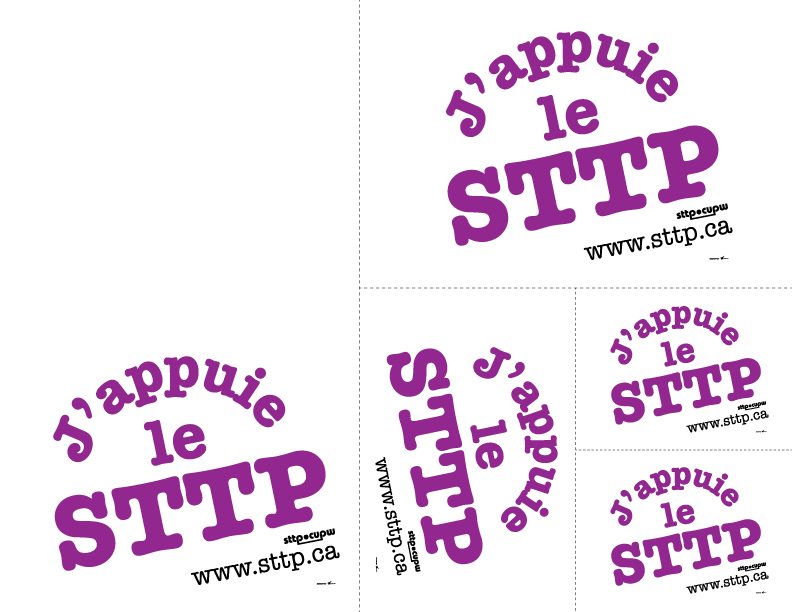 J’appuie le STTP - Affiches à imprimer et à découper (formats variés)