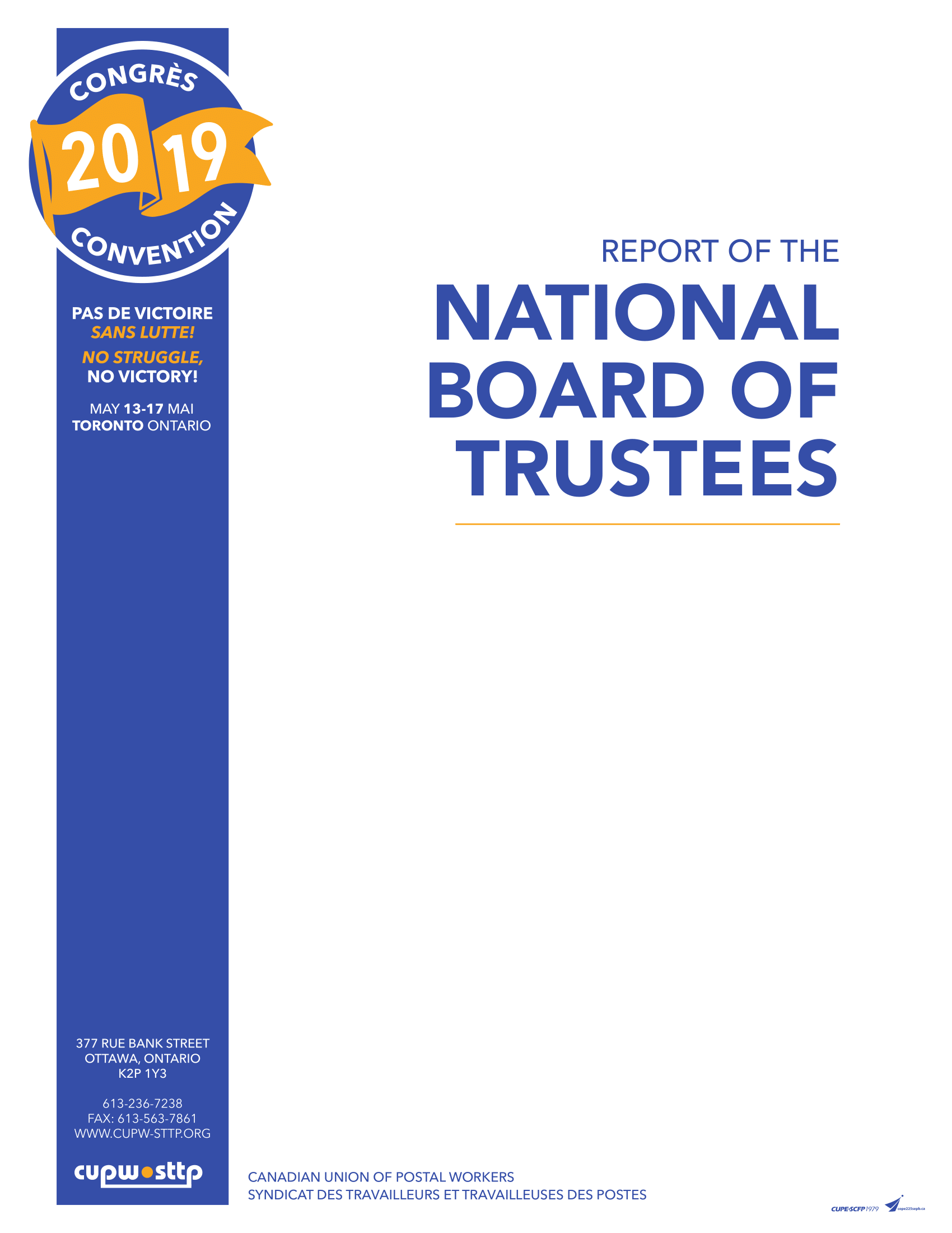 Report of the National Board of Trustees (2019)