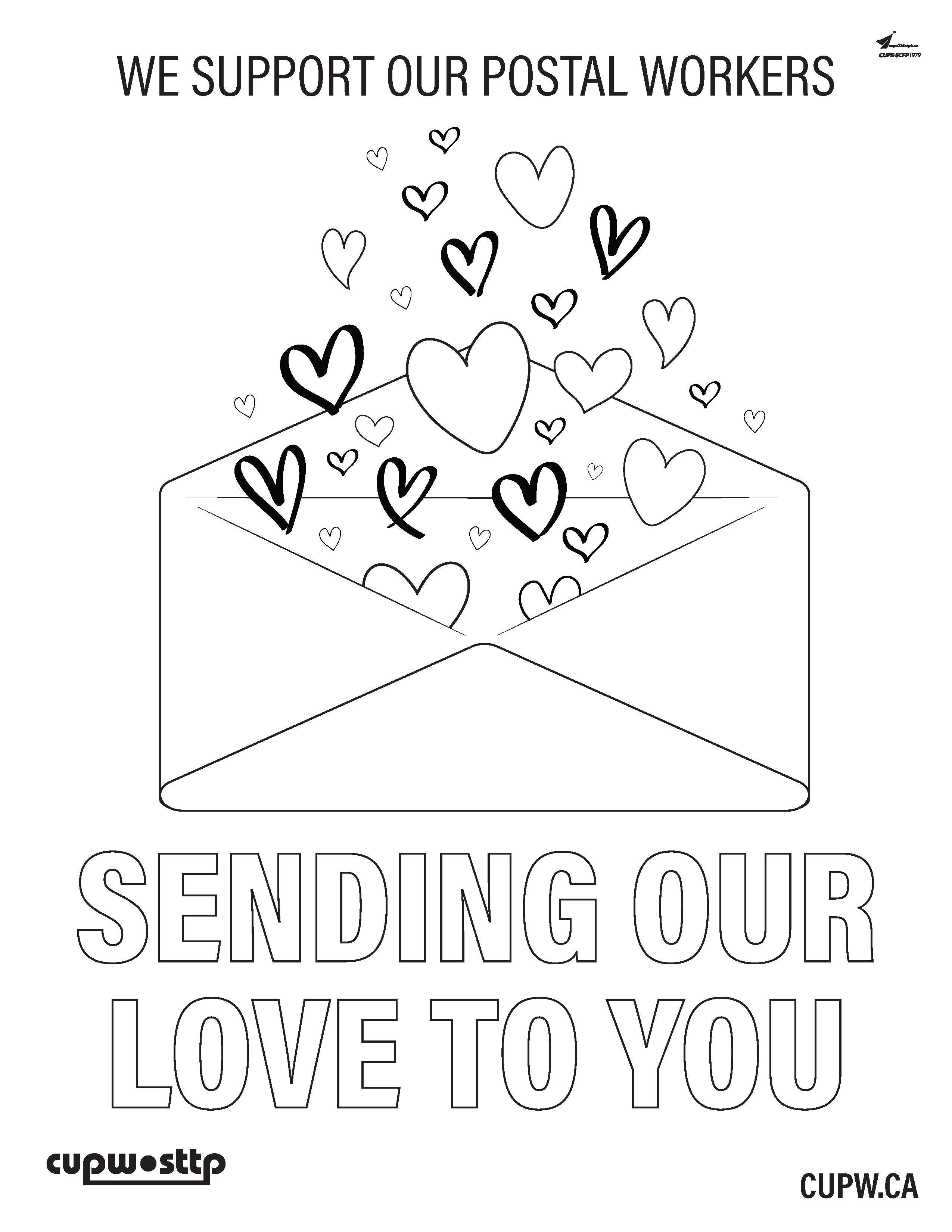 Show Some Love for Your Posties! Looking for something to do with the kiddos? We have just the thing! Download, print and have them colour this poster. 