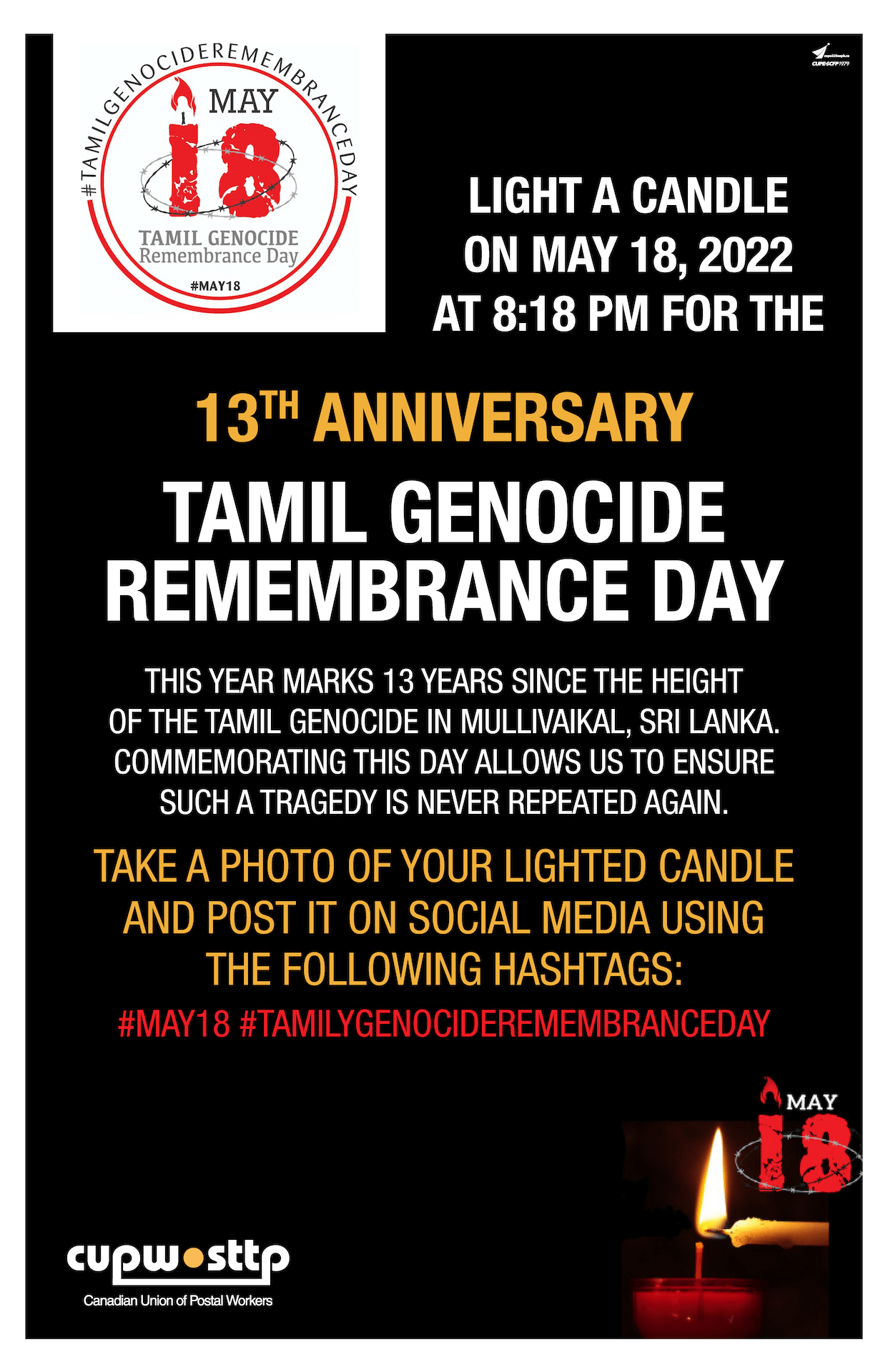 Poster: Tamil Genocide Remembrance Day - 2022