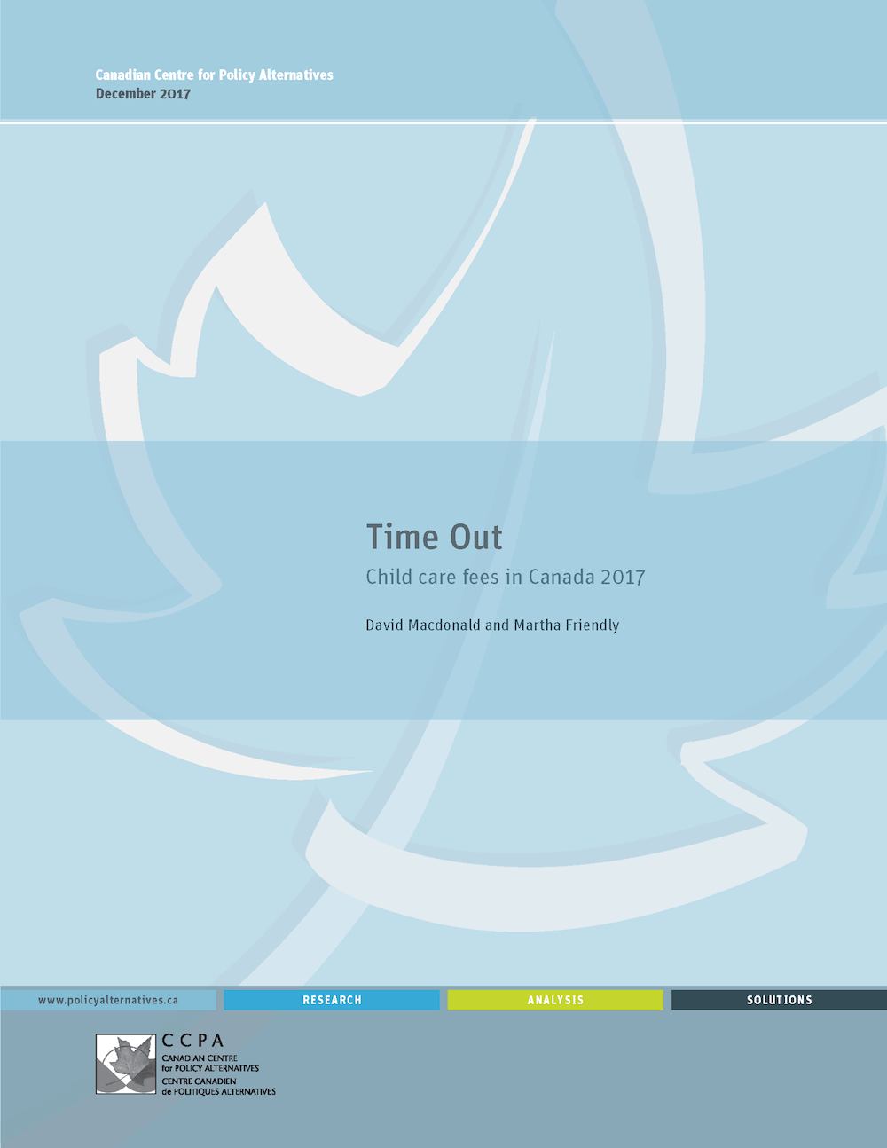 Time Out: Child care fees in Canada 2017