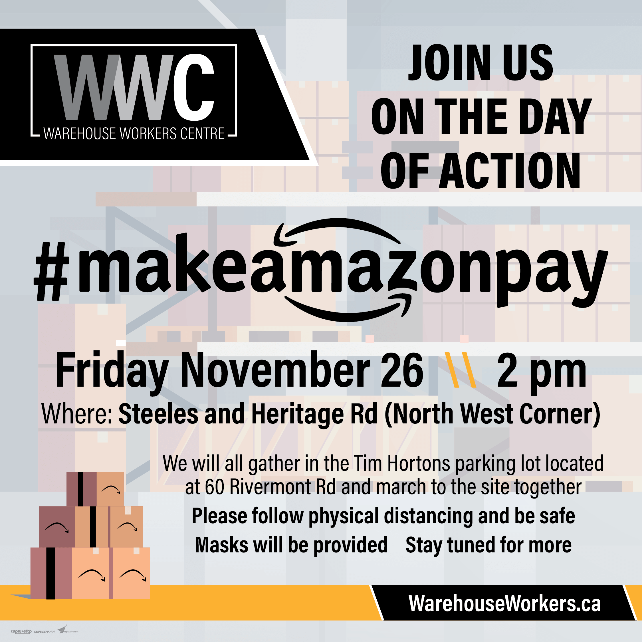 For members in the GTA, come to the rally on November 26th at 2pm. Rallypoint: 60 Rivermont Rd, Brampton, ON (Tim Hortons plaza)