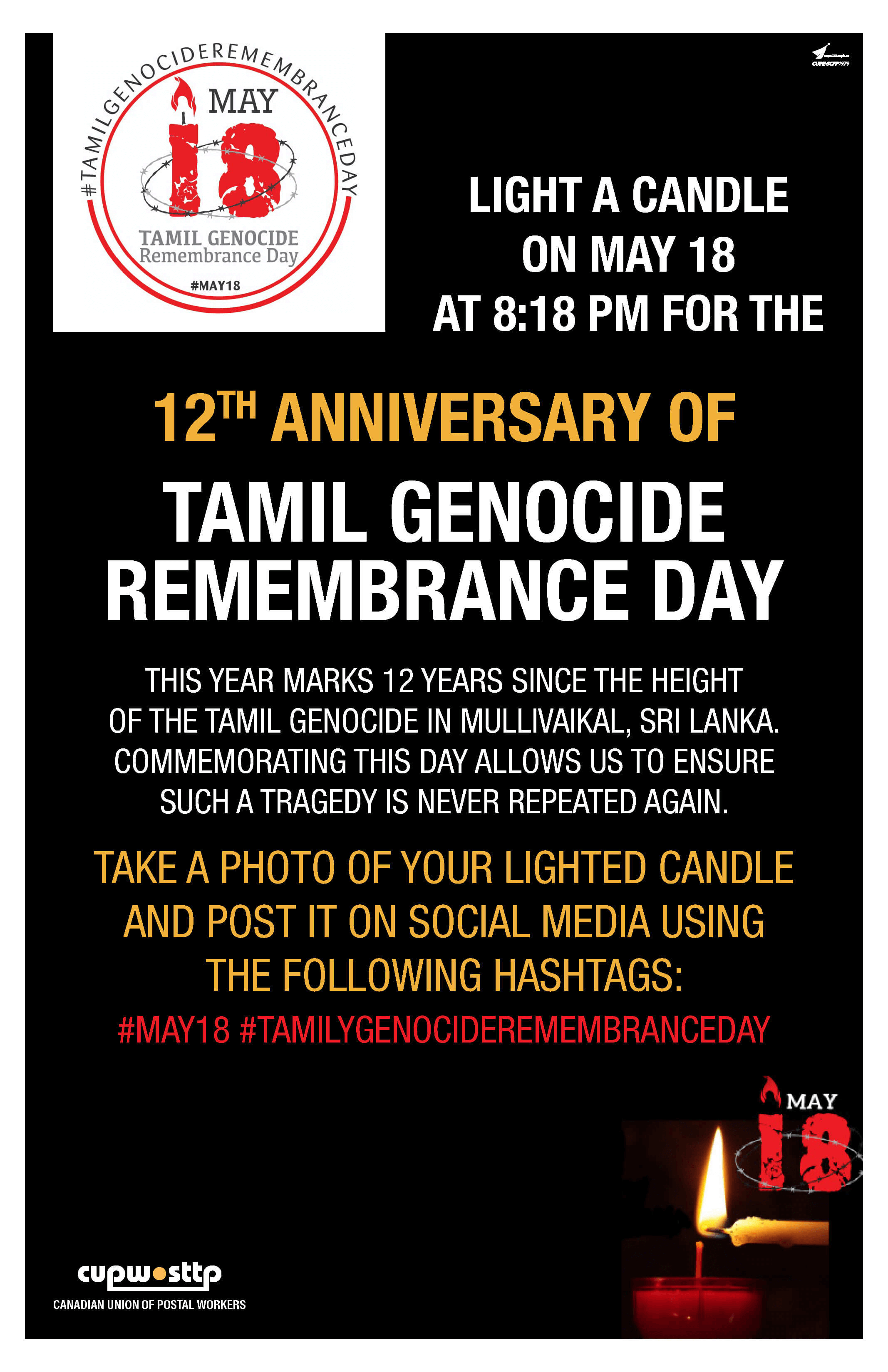 12TH ANNIVERSARY OF TAMIL GENOCIDE REMEMBRANCE DAY