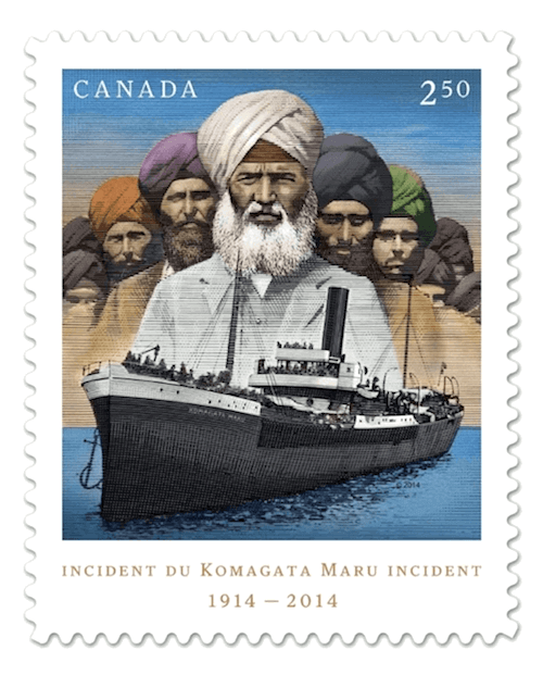 Canada Post stamp marking the Komagatu Maru tragedy