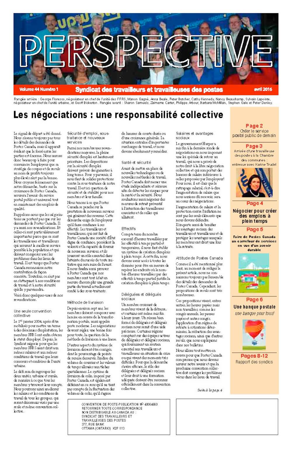 Les négociations : une responsabilité collective