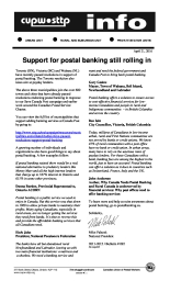 Support for postal banking still rolling in