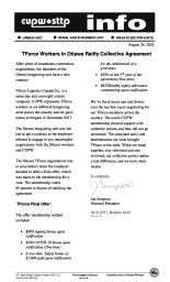 TForce Workers in Ottawa Ratify Collective Agreement