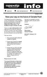Have your say on the future of Canada Post!