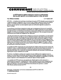 Le STTP appuie le salaire minimum à 15 $ et un renforcement  des lois pour garantir une véritable équité en milieu de travail