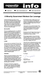 A Minority Government Workers Can Leverage