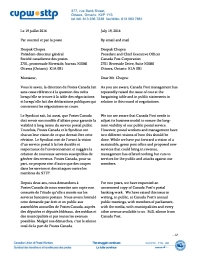 CUPW demands release of Canada Post's Postal Banking Study