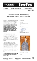 On International Women’s Day  we call for Justice for Our Sisters