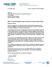 Autres préoccupations au sujet de l’étape 2 de l’examen de Postes Canada