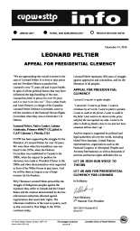 Leonard Peltier Appeal For Presidential Clemency
