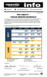 Pay Equity –  Focus Groups Schedule