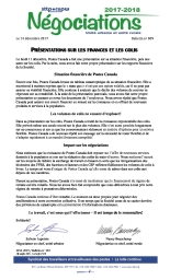 Présentations sur les finances et les colis