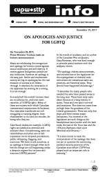 On Apologies and Justice  for LGBTQ
