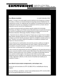 Piquetage communautaire à London