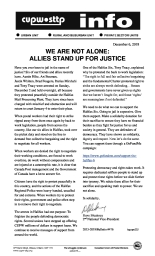 We Are Not Alone: Allies Stand Up For Justice
