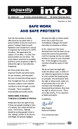 Safe Work and Safe Protests