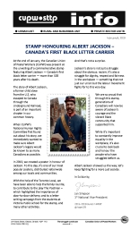 Stamp Honouring Albert Jackson – Canada’s First Black Letter Carrier