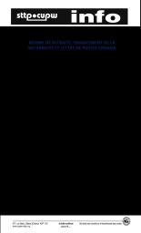 Régime de retraite, financement de la  solvabilité et lettre de Postes Canada
