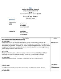 Minutes of National Joint Uniform Committee (November 11, 2021)