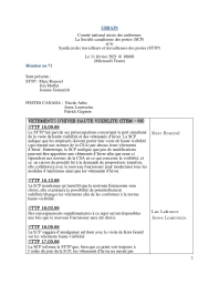 Procès-verbal de la réunion du Comité national mixte des uniformes (Le 11 février 2021)