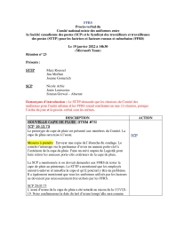 Procès-verbal de la réunion du Comité national mixte des uniformes - FFRS (Le 19 janvier 2022)