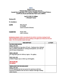 Minutes of National Joint Uniform Committee - RSMC (April 22, 2022)