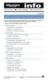 Comité de transition vers un taux horaire des FFRS - Installations retenues pour l’exercice de validation 