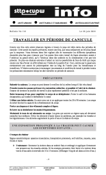 Travailler en période de canicule