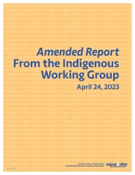 Amended Report from the Indigenous Working Group (April 24 2023)