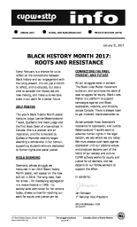 Black History Month 2017: Roots and Resistance