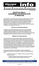 Équité salariale: Ajustement de rétroactivité et médiation