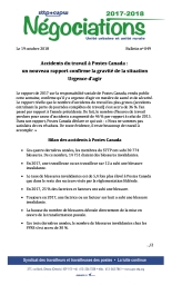 Accidents du travail à Postes Canada :  un nouveau rapport confirme la gravité de la situation - Urgence d’agir