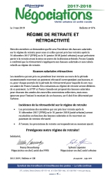 Régime de retraite et rétroactivité