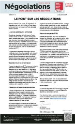Le point sur les négociations 