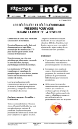 Les déléguées et délégués sociaux présents pour vous  durant la crise de la COVID-19!