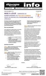 Mise à jour : Demandes de remboursement du prix des vitamines pour les enfants du programme Besoins spéciaux