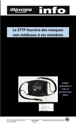 Le STTP fournira des masques non médicaux à ses membres
