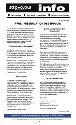 FFRS : Préservation des emplois