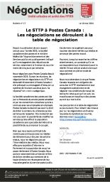 Le STTP à Postes Canada :  Les négociations se déroulent à la table de négociation