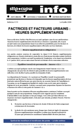 Factrices et facteurs urbains : Heures supplémentaires