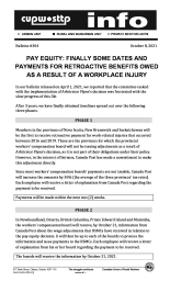 Pay Equity: Finally Some Dates and Payments for Retroactive Benefits Owed as a Result of a Workplace Injury